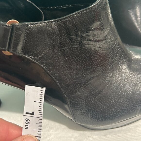 BANDOLINO Womens black leather booties, heels with zip size 7M - Picture 6 of 6